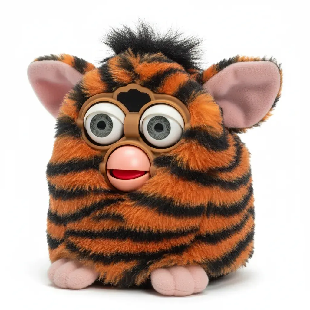 Classic Tiger Stripe Furby from 1998 generation