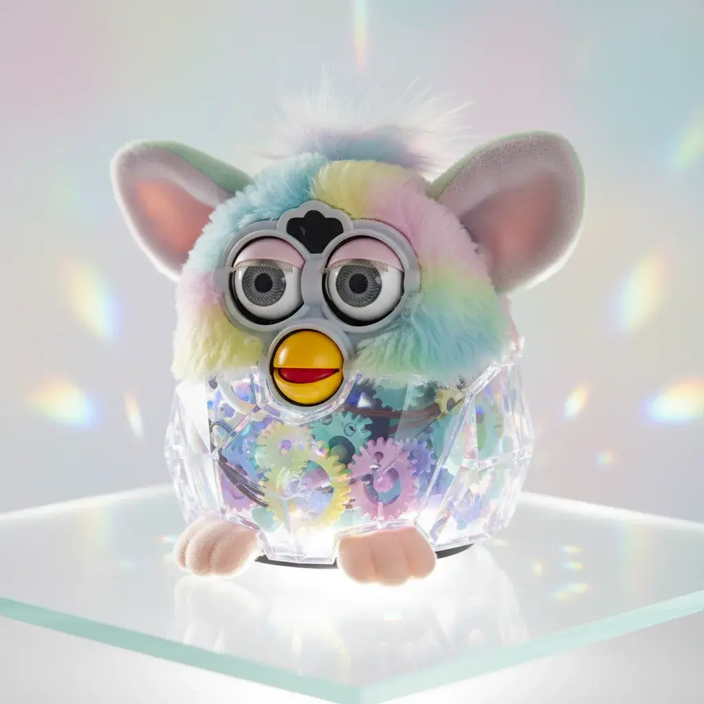 Crystal edition Furby boom with translucent features