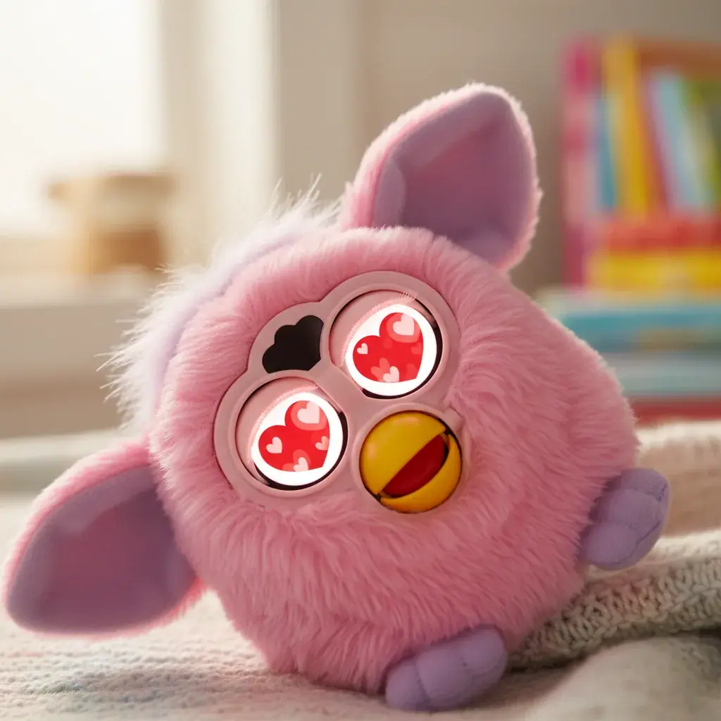 Pink Furby connect with animated LCD eyes