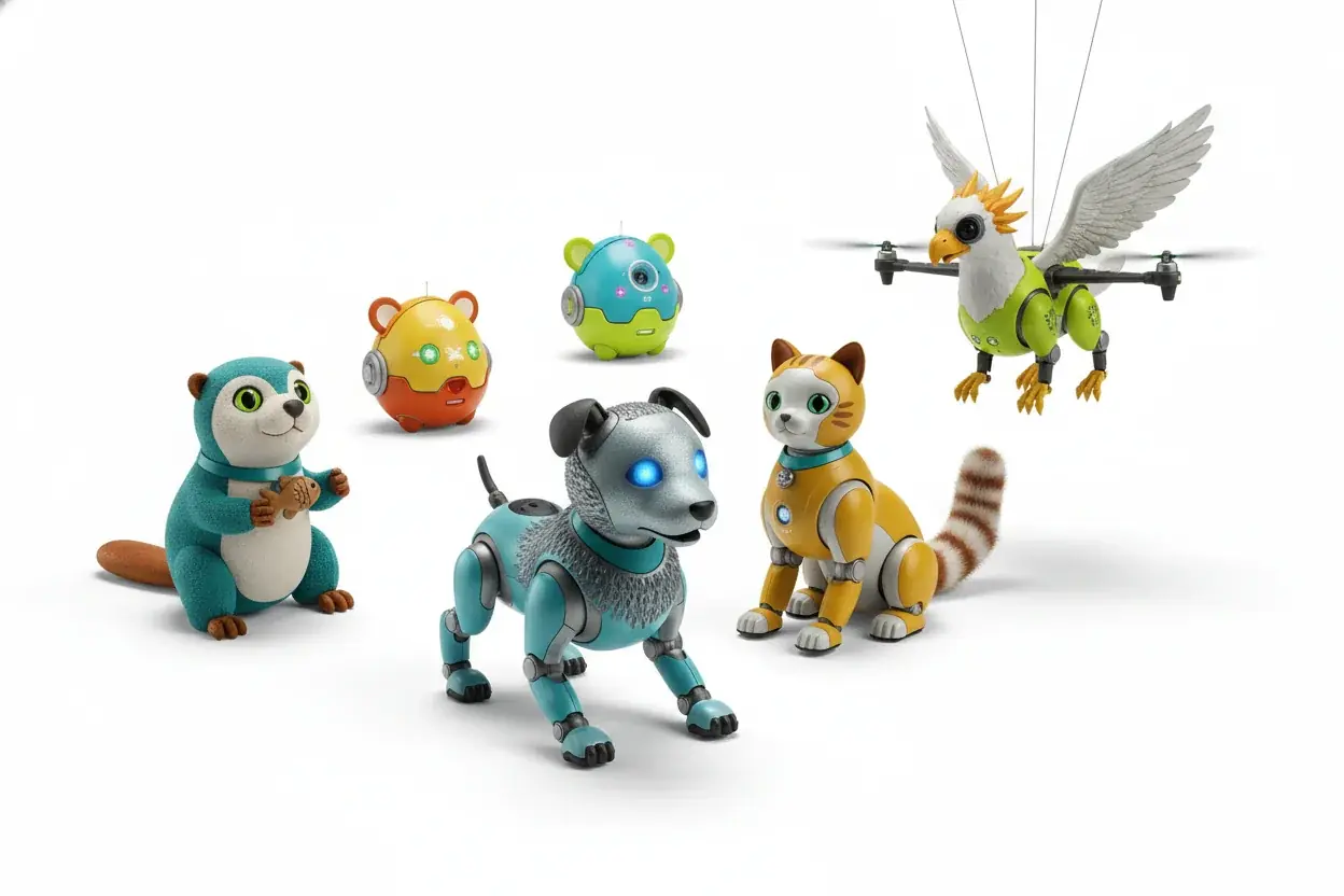 Featured electronic pet toys collection showing variety of interactive companions similar to Furby