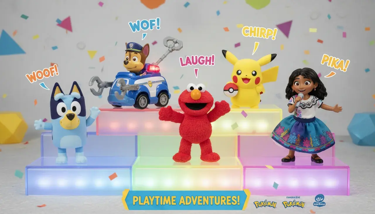 Popular character-themed interactive toys featuring beloved personalities from entertainment franchises