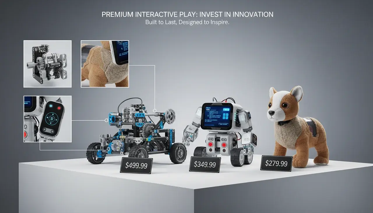 Quality interactive toys showing premium features and long-term value for families