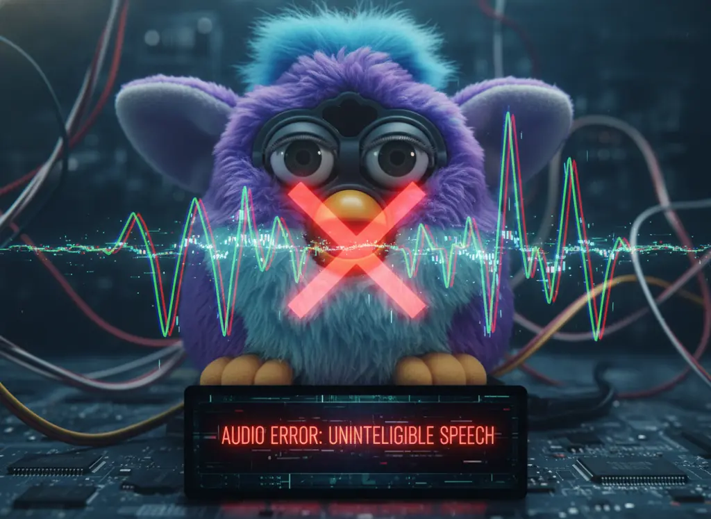 Furby with distorted audio output