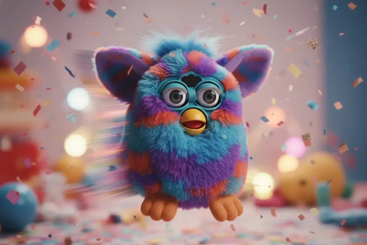 Furby demonstrating body movements