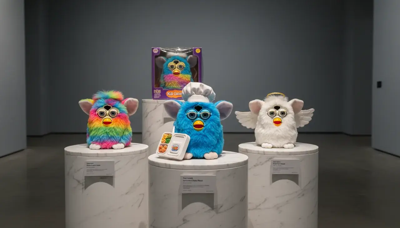 Rare Furby collection showing most valuable models in collector market