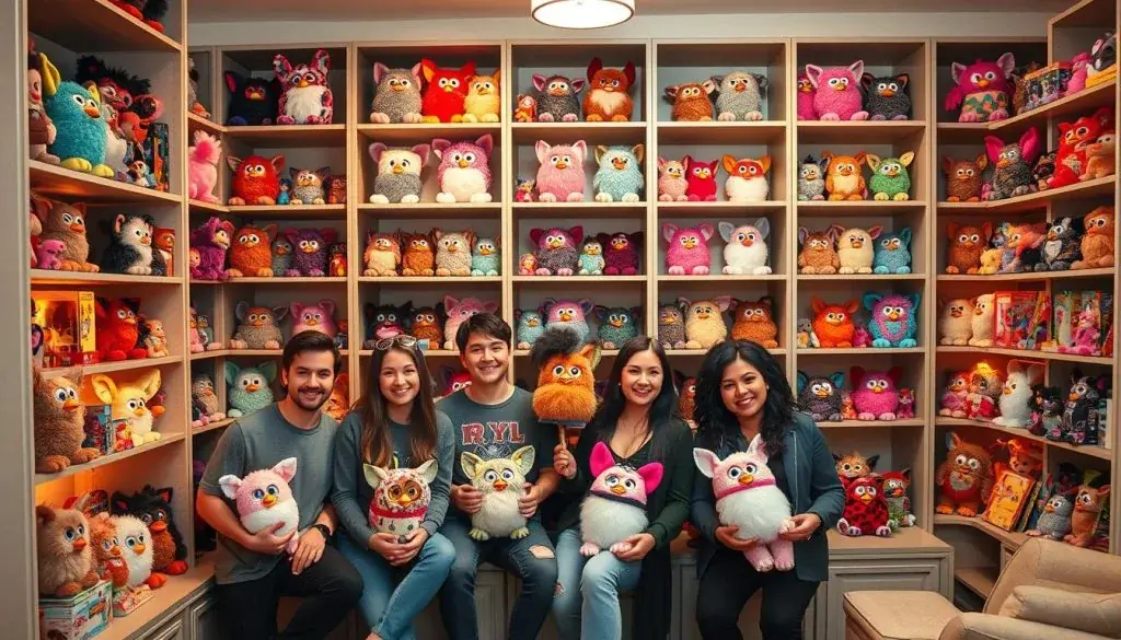 Modern Furby collectors displaying their vintage 90s Furby collections Modern Furby collectors displaying their vintage 90s Furby collections