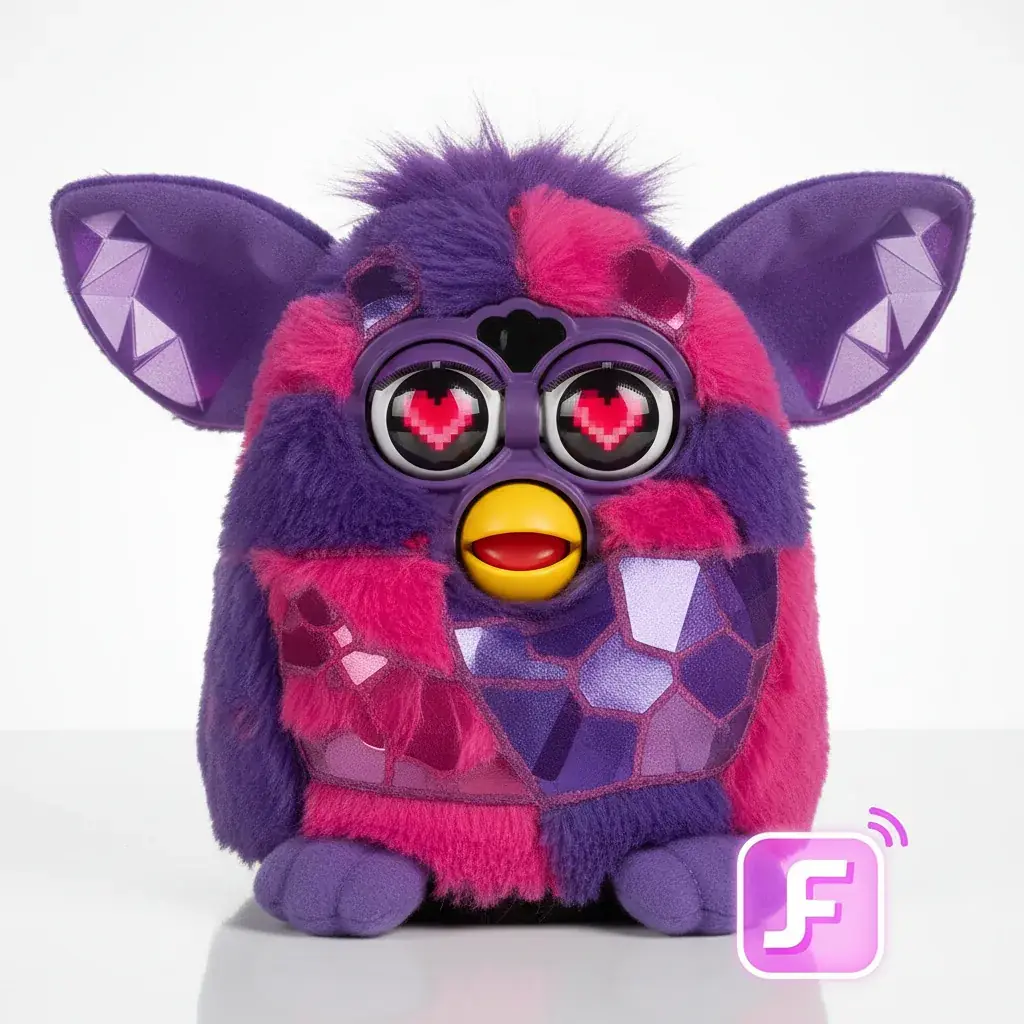 Furby Boom toy with crystal series design and app connectivity features