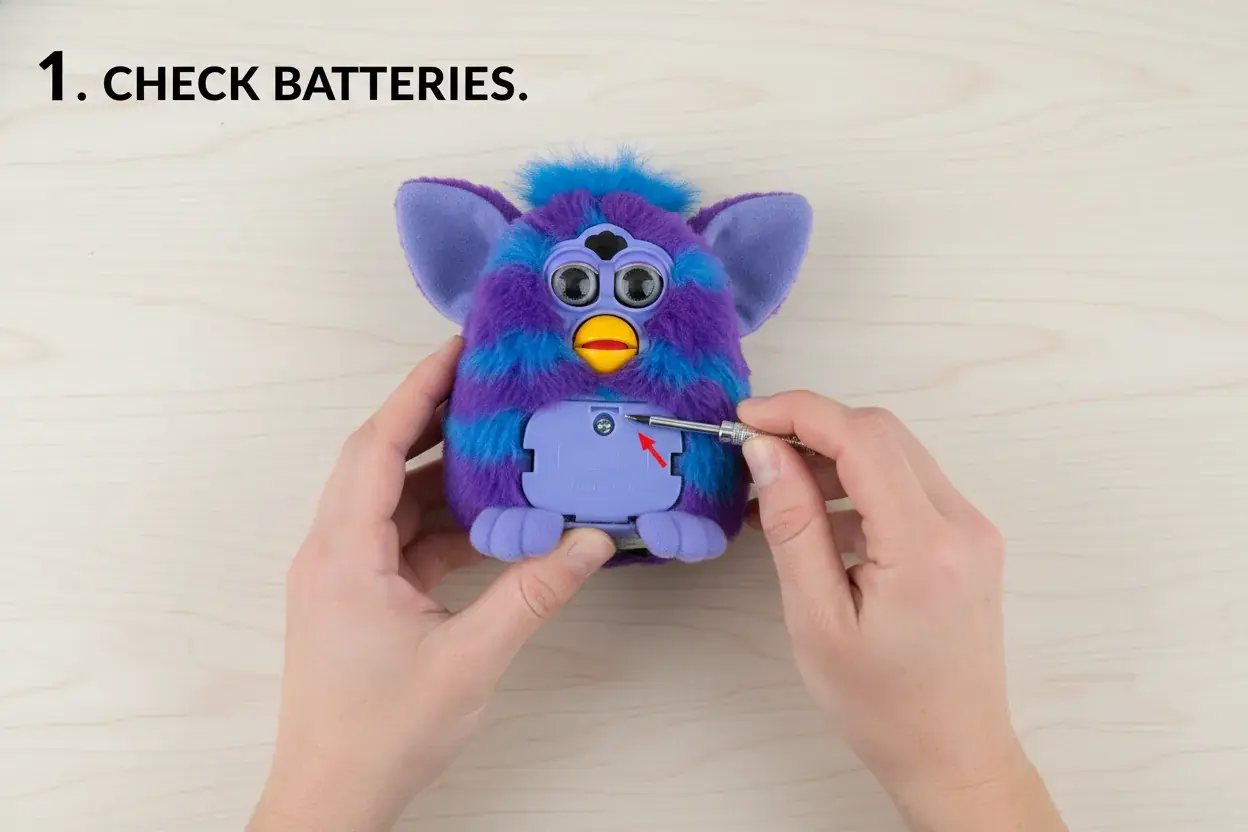 Silent Furby troubleshooting process