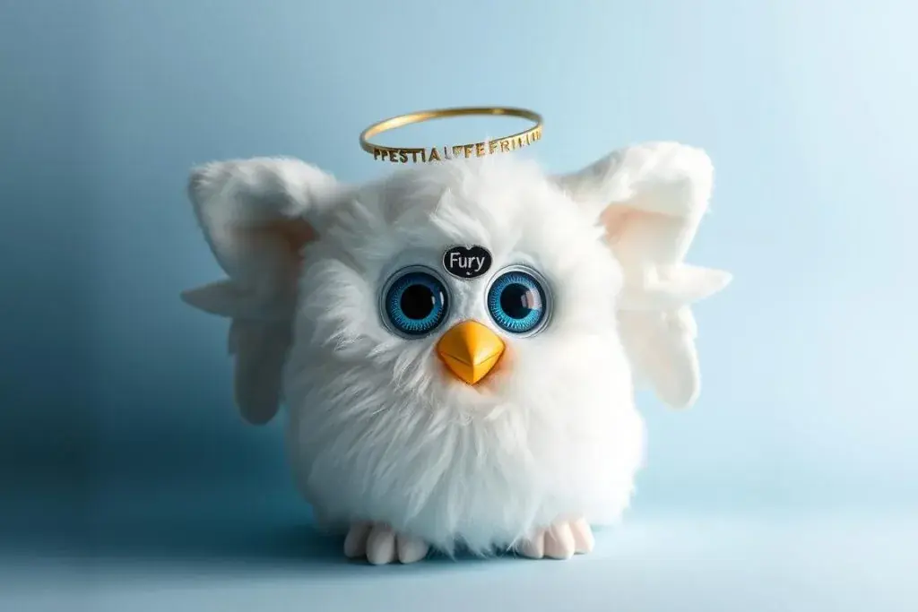 Rare Special Furby Angel edition showing how much a special furby is worth