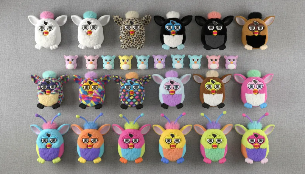 Organized Furby collection by generation