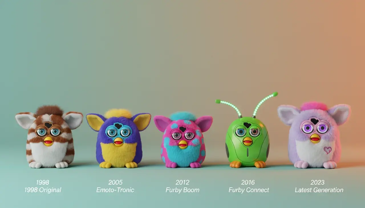 new generation furby models showing evolution of design and features