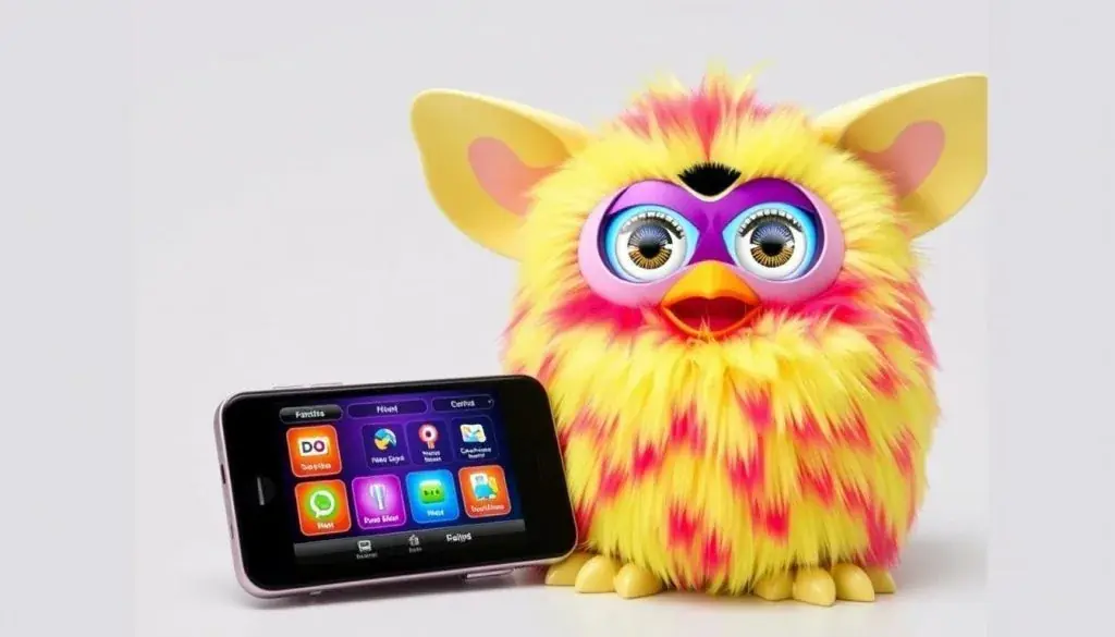 2012 Furby Boom with LCD eyes and smartphone app interface 2012 Furby Boom with LCD eyes and smartphone app interface