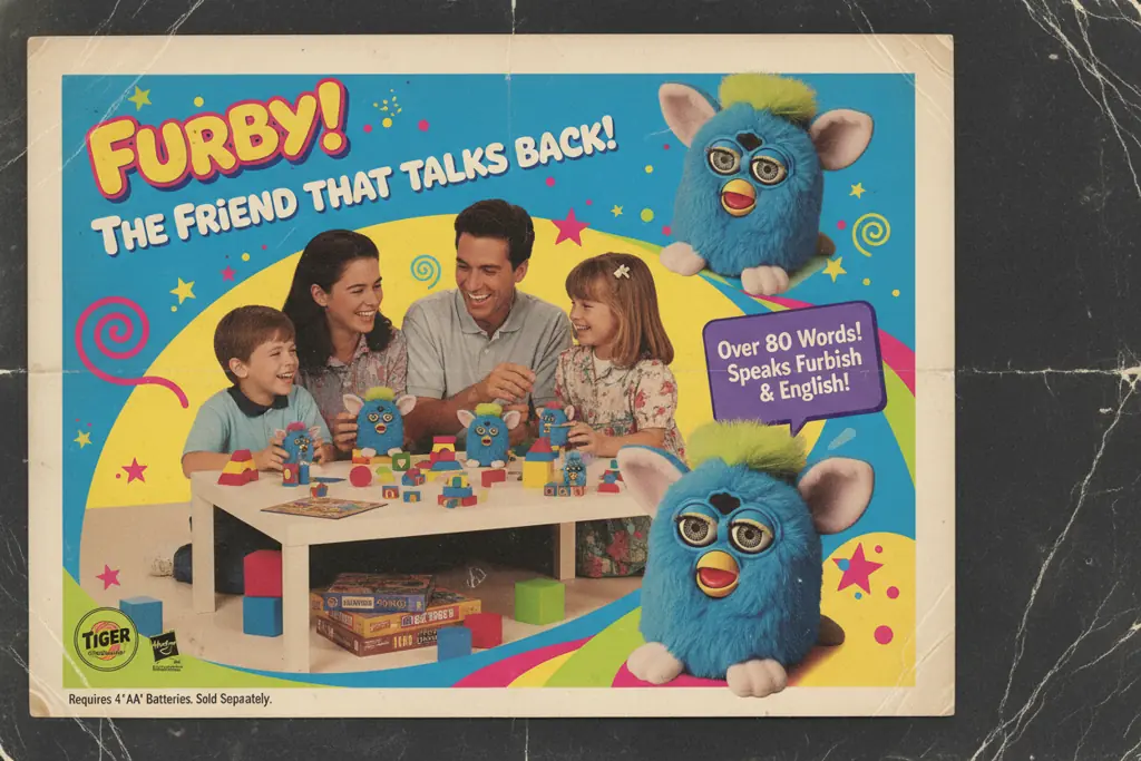 Vintage Furby advertisement from 1998