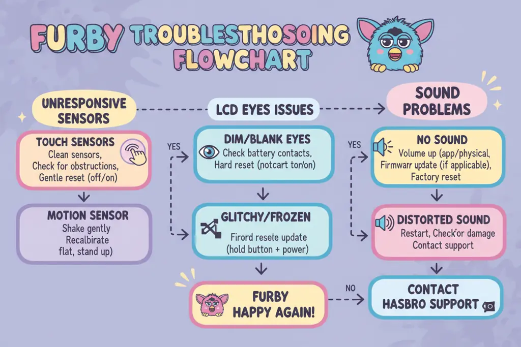 troubleshooting guide for common Furby issues