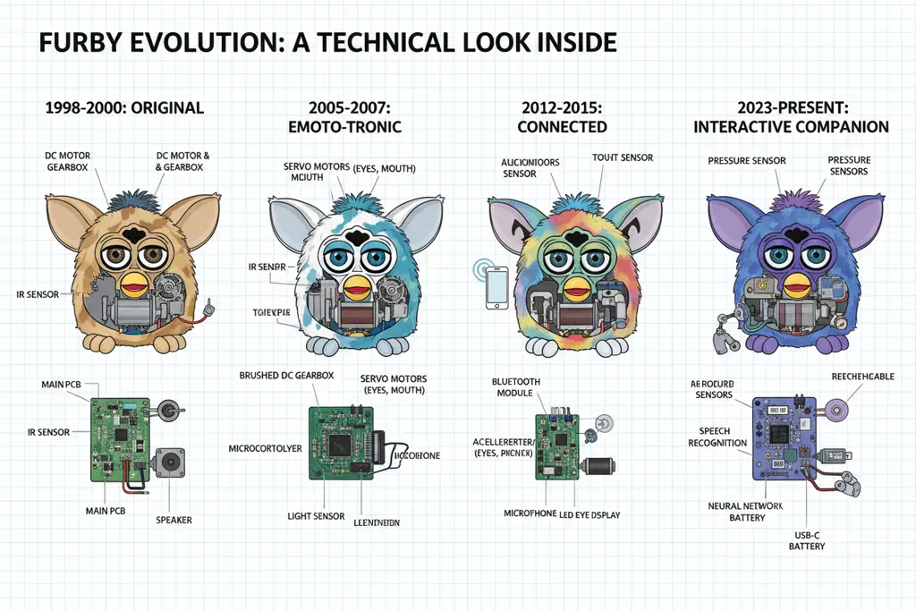 Furby technology evolution diagram