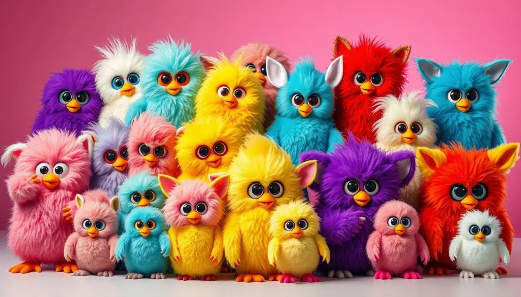 Collection of diverse Giant Furbies showcasing the breadth of the phenomenon