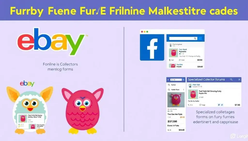 Comparison of different online platforms for buying and selling collectible Furbies