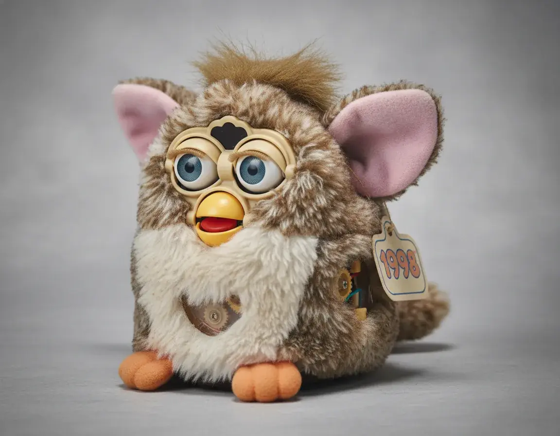 original 1998 Furby toy showing first generation design