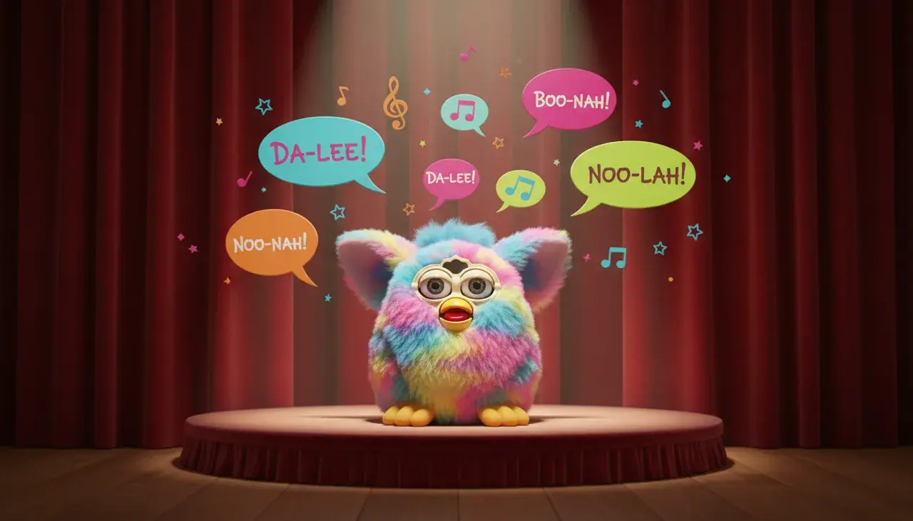 furby singing with musical furby language phrases