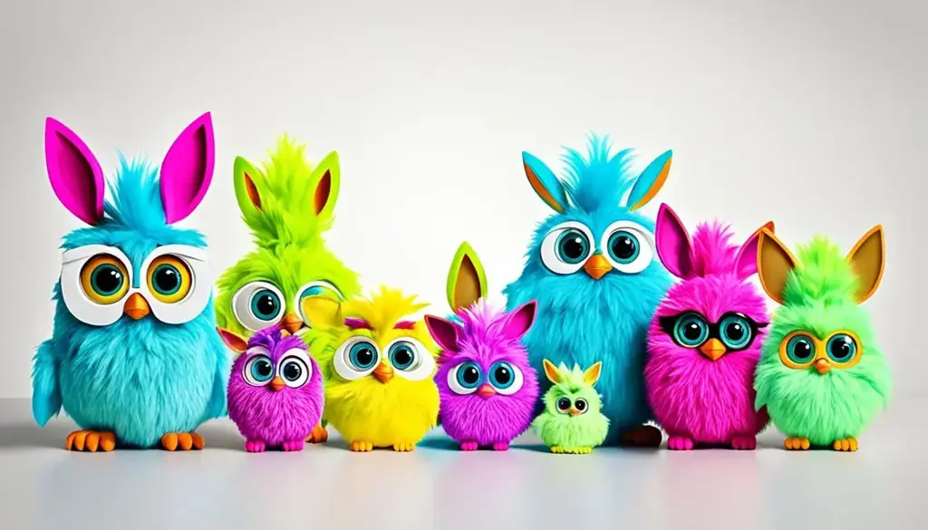 Furby Generational Size Comparison
