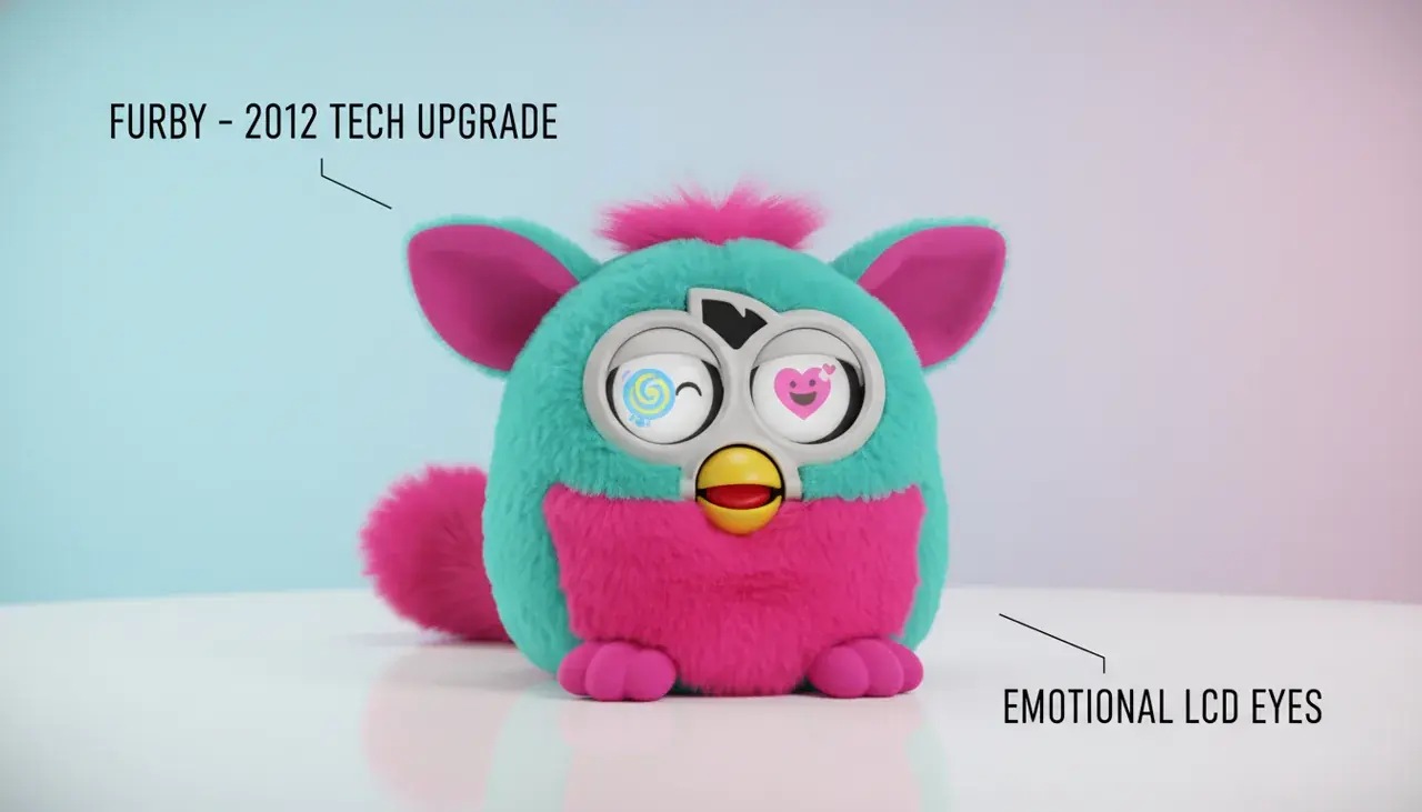 2012 Furby with color LCD eyes showing modern features