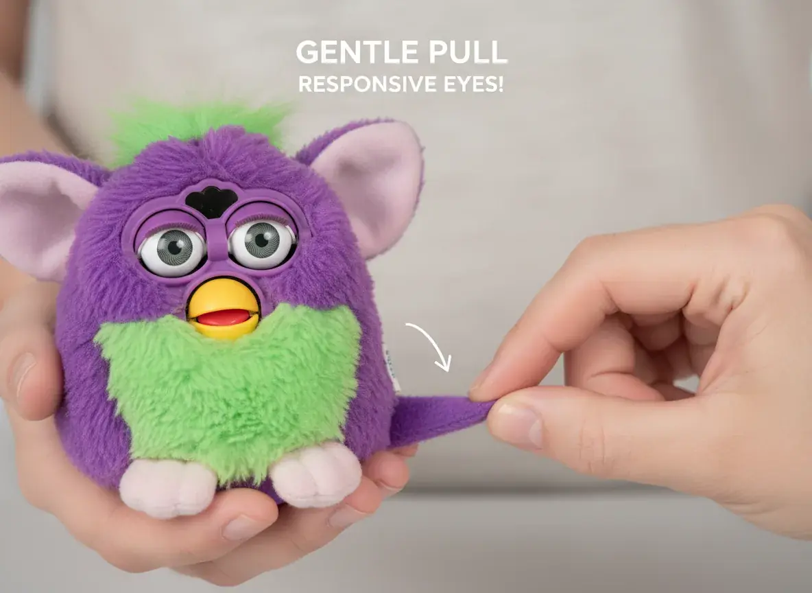 Furby tail pulling technique for personality change