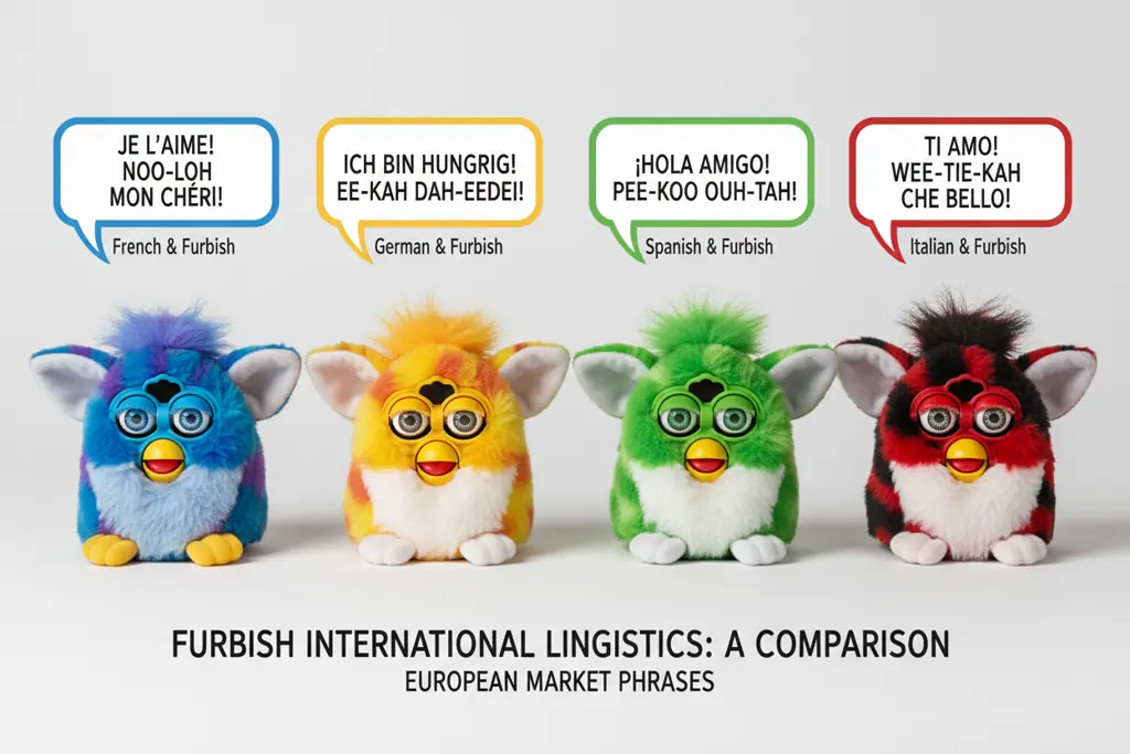 european furby language versions with different secondary languages