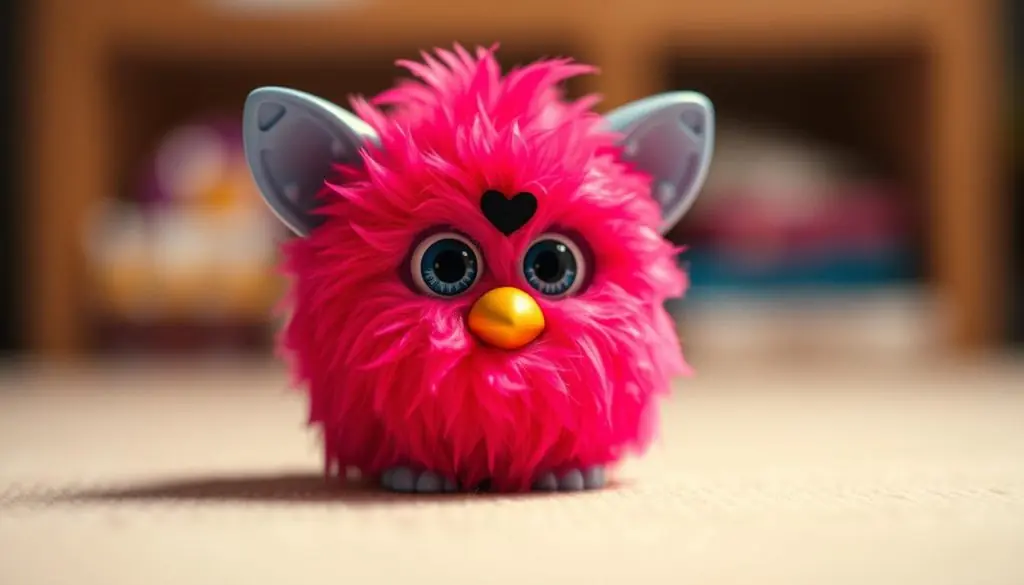 A whimsical and vibrant Furby Mini figurine, with its large, expressive eyes and plush, textured fur coat. The Furby Mini is positioned in the foreground, capturing the viewer's attention. The lighting is soft and diffused, creating a warm, friendly atmosphere. The background is out of focus, allowing the Furby Mini to be the sole focus of the image. The Furby Mini is captured from a slightly low angle, giving it a sense of playfulness and approachability. The image showcases the unique features of the Furby Mini, such as its compact size, distinctive facial features, and charming, interactive personality. A whimsical and vibrant Furby Mini figurine, with its large, expressive eyes and plush, textured fur coat. The Furby Mini is positioned in the foreground, capturing the viewer's attention. The lighting is soft and diffused, creating a warm, friendly atmosphere. The background is out of focus, allowing the Furby Mini to be the sole focus of the image. The Furby Mini is captured from a slightly low angle, giving it a sense of playfulness and approachability. The image showcases the unique features of the Furby Mini, such as its compact size, distinctive facial features, and charming, interactive personality.