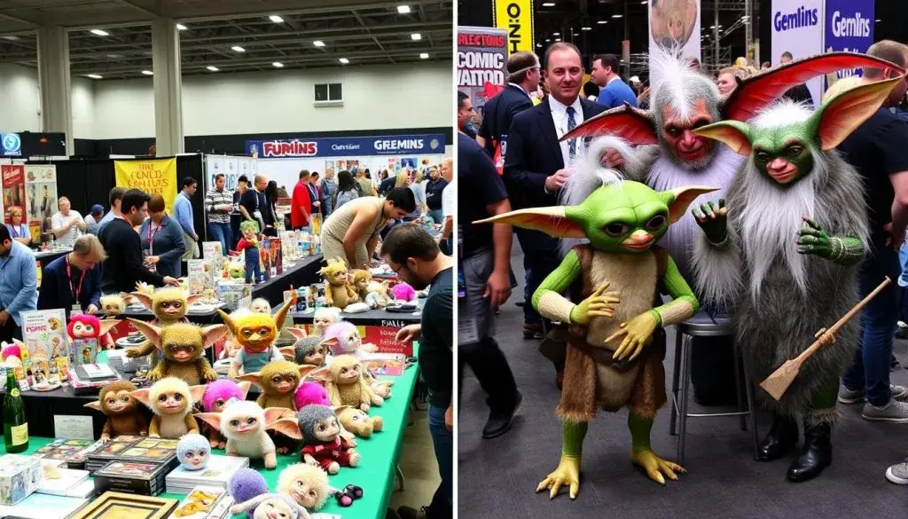 Furby collectors convention alongside Gremlins cosplayers at comic convention Furby collectors convention alongside Gremlins cosplayers at comic convention