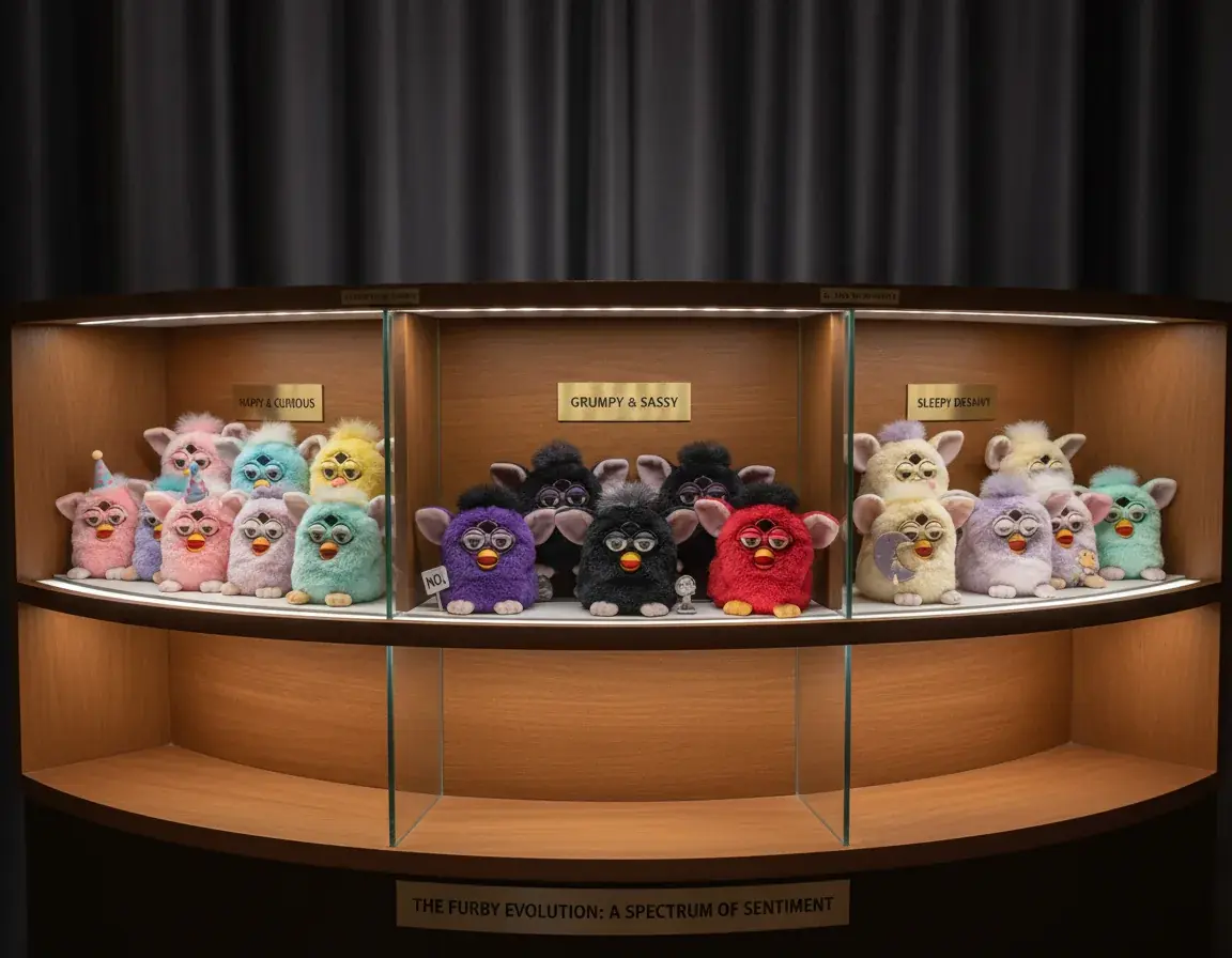 Collection of Furby toys with different personalities