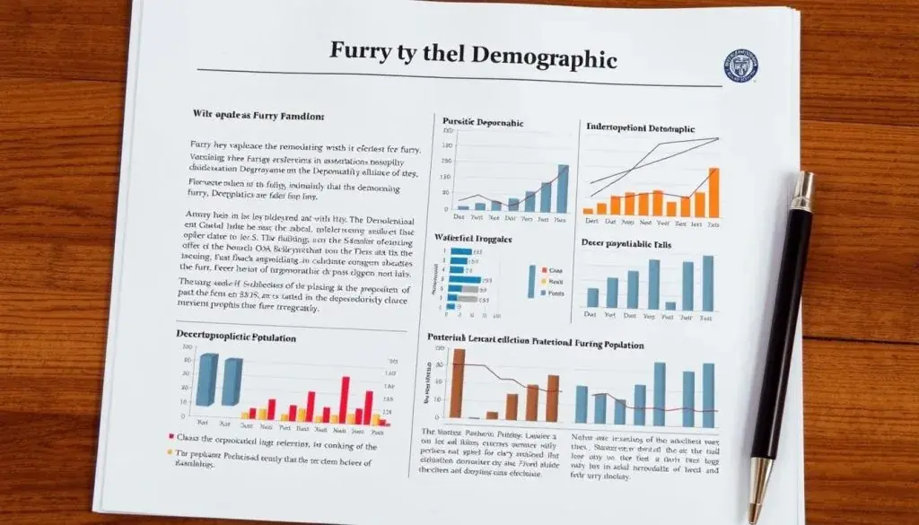 A page from an academic study about the furry fandom showing demographic data A page from an academic study about the furry fandom showing demographic data