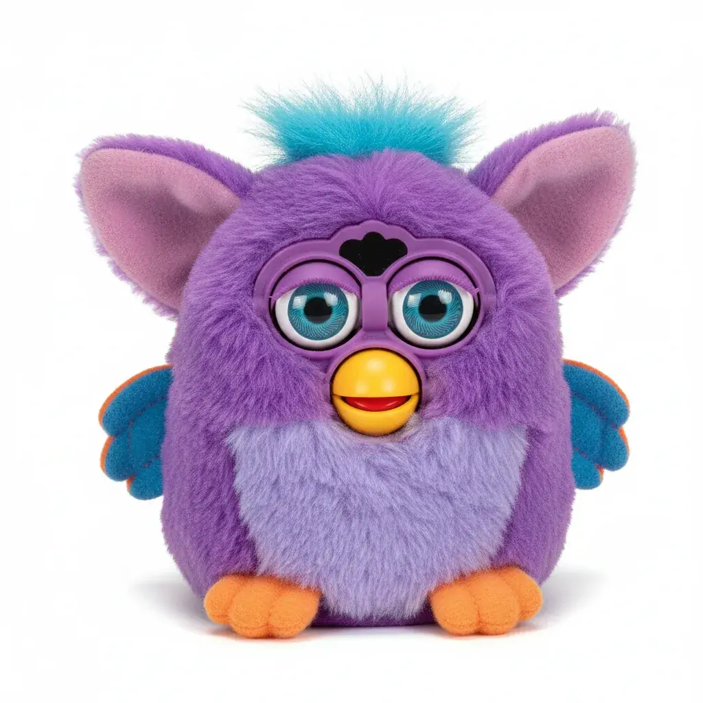 Premium Mini Furby in purple color with big expressive eyes