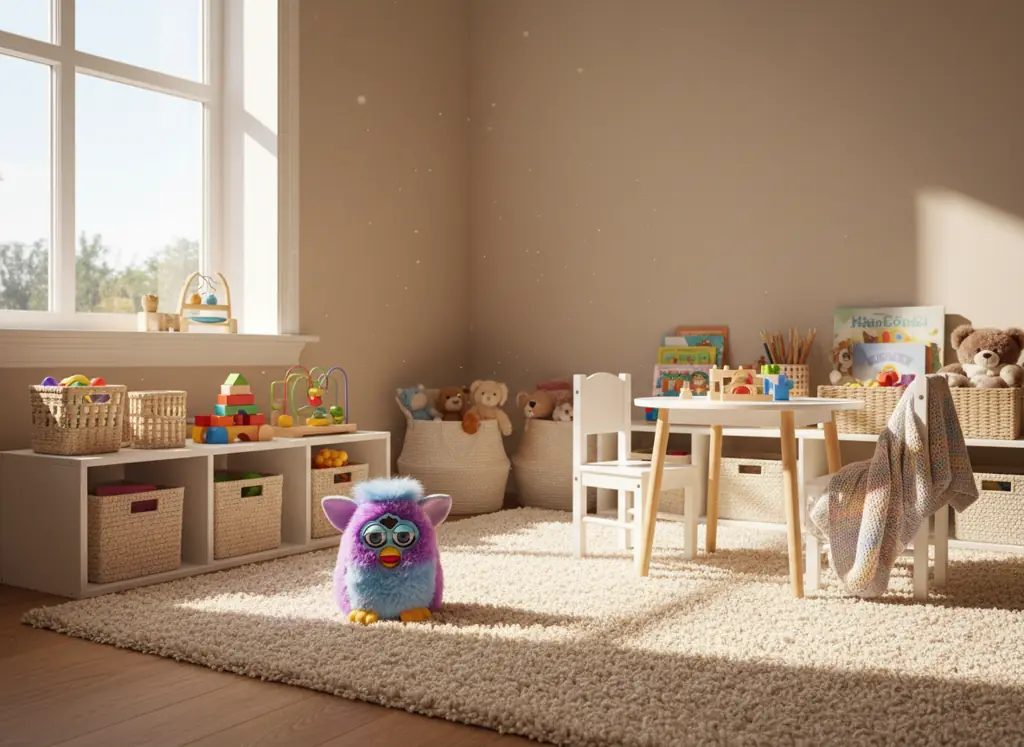 Ideal Furby play area setup with comfortable space and proper lighting