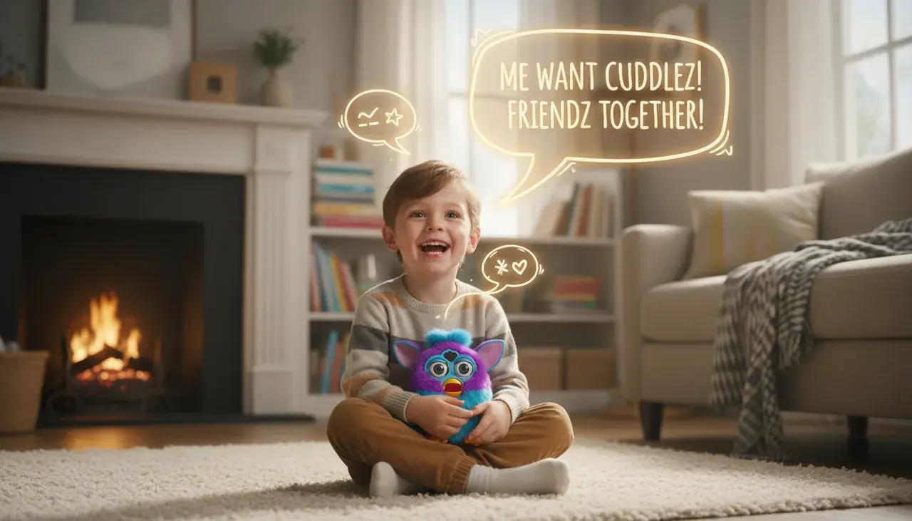 owner interacting with furby using language understanding