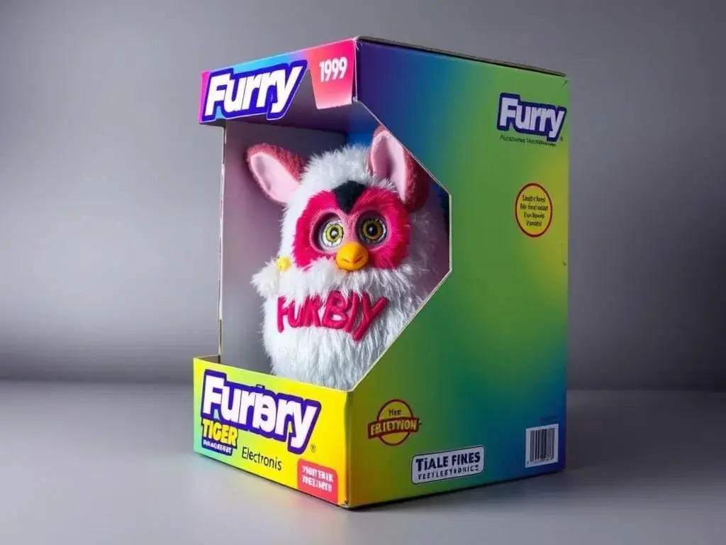 Furby in original packaging showing how packaging affects furby worth