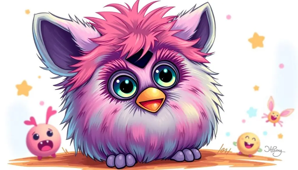 Generate an image of a Furby Furblet Generate an image of a Furby Furblet