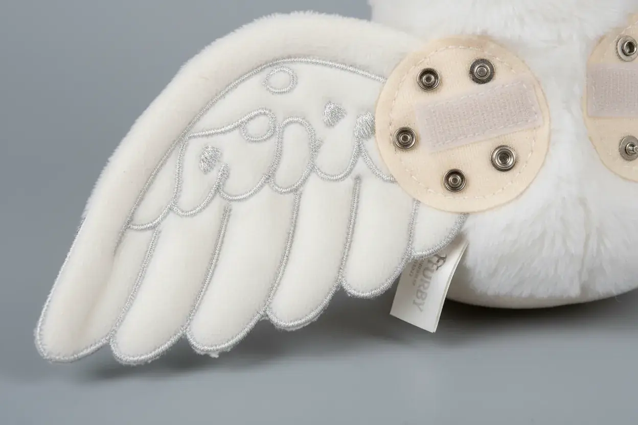 Detail of Angel Furby wing construction and attachment