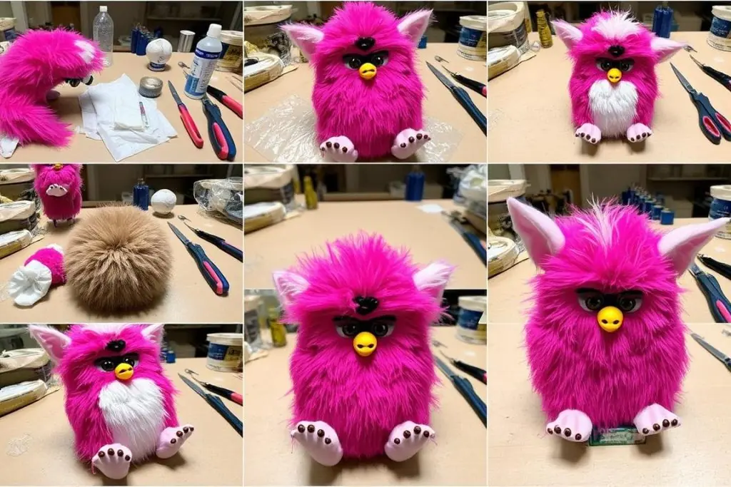 Step-by-step 1998 Furby restoration process Step-by-step 1998 Furby restoration process