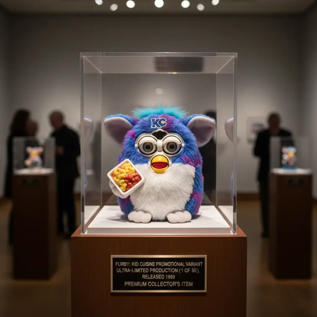 Rare promotional Furby demonstrating premium values for ultra-limited releases