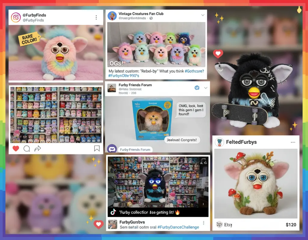 online Furby collector community showcase of rare models