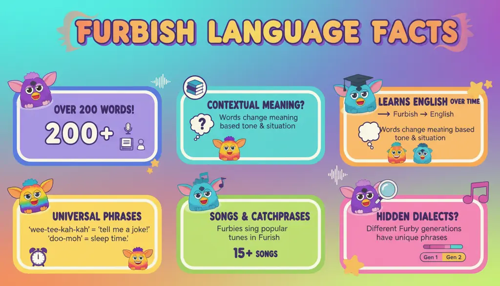furby language fun facts infographic