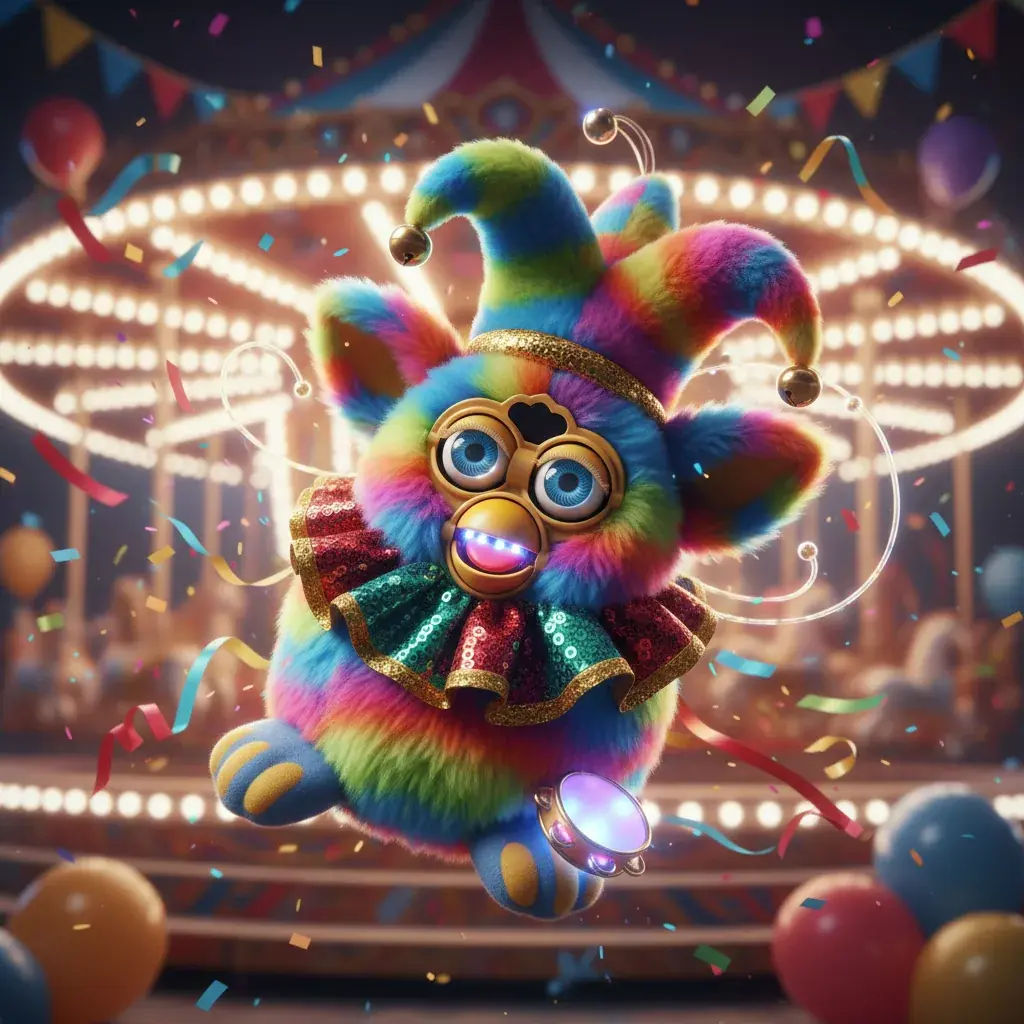 Jester Furby showing interactive features and movement
