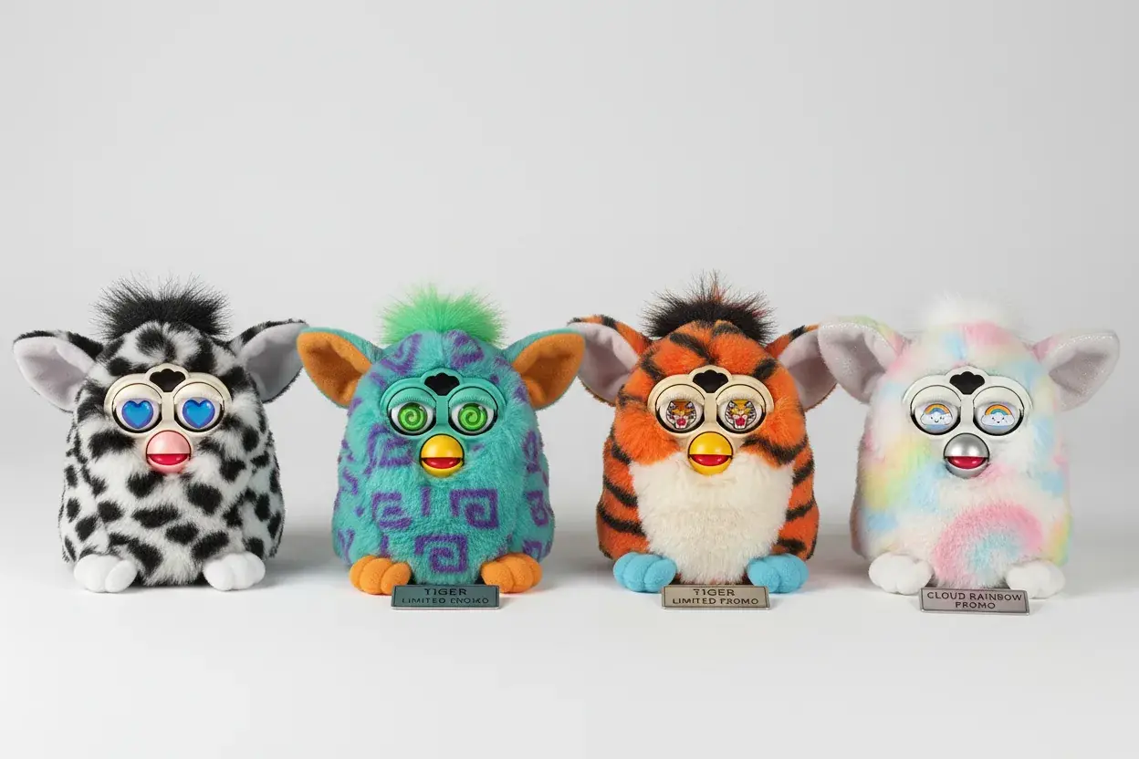 2005 Furby variants demonstrating different values in the collector market