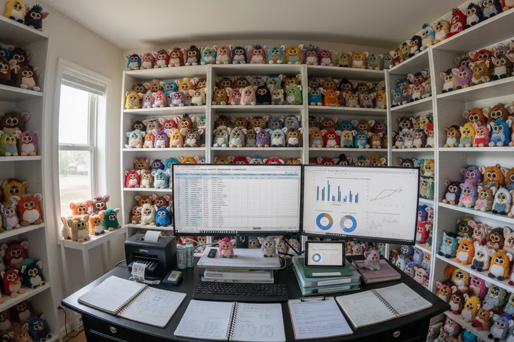 Millennium Furby investment portfolio example showing variety of conditions and boxes