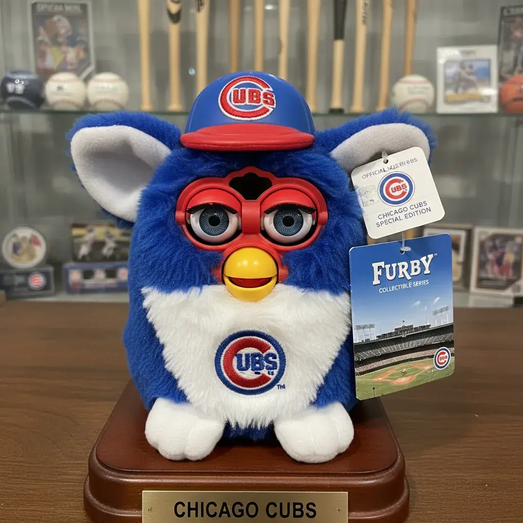 Chicago Cubs Furby with original Cubs cap and tags
