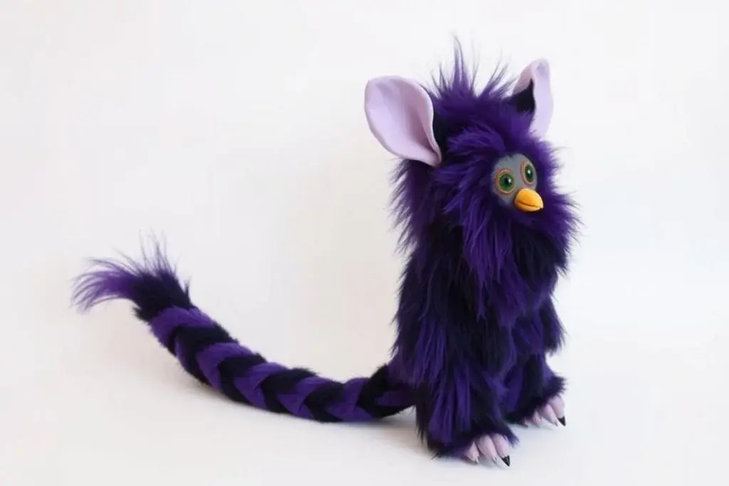 A modified 'Long Furby' custom creation showing the furby demon aesthetic