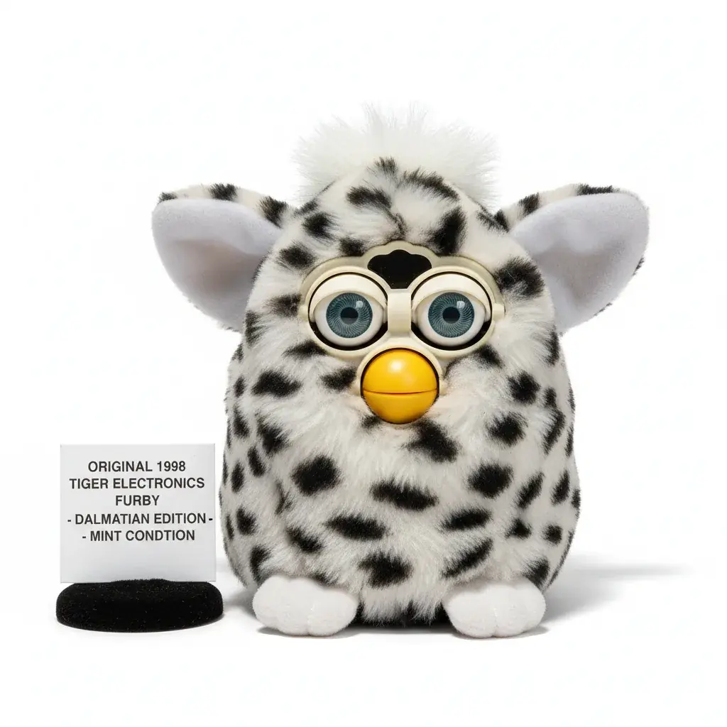 black and white original furby 1998