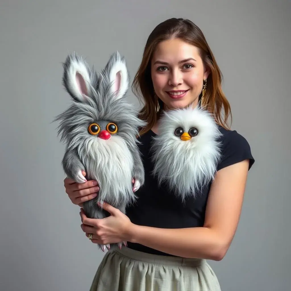 Emma Chen with her Long Furby creation 'Elongated Elegance'