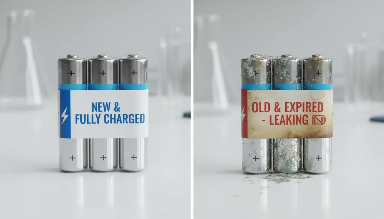 Comparison of fresh and depleted AA batteries for Furby toys
