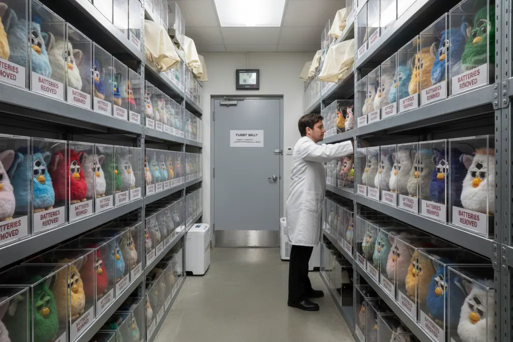 Proper Furby storage for language preservation